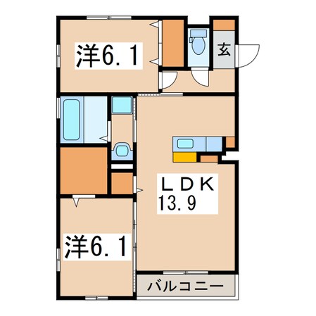 セジュールコートの物件間取画像